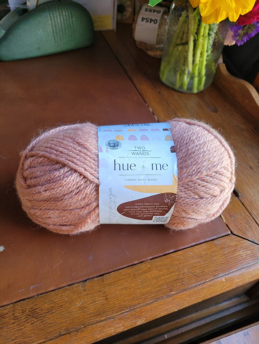 Lion Brand Yarn Hue + Me Bulky Yarn, Bellini 80% Acrylic 20% Wool